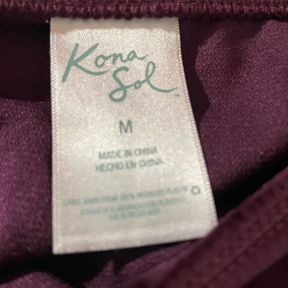 BIKINI BOTTOM IN EGGPLANT BY KONA SOL SZ M - Picture 5 of 5